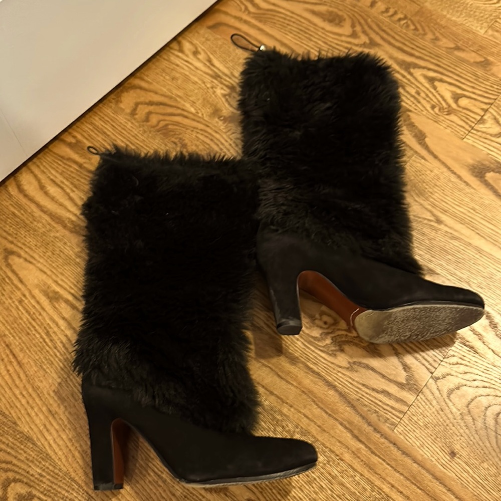 Sam Edelman faux fur boots in black